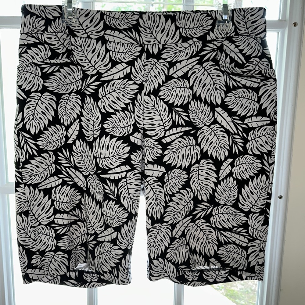 Black and white shorts